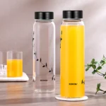 CRYSTO GLASS BOTTLE WITH BLACK LID - KRIP - Image 2