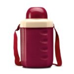 MILTON Kool Cruiser Insulated Plastic Water Sipper Bottle with Belt Ideal for outdoor (Maroon, 2200 Ml, Pack of 1) - Image 3