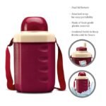 MILTON Kool Cruiser Insulated Plastic Water Sipper Bottle with Belt Ideal for outdoor (Maroon, 2200 Ml, Pack of 1) - Image 2