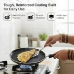 Prestige Aluminium Omega Select Plus Non-Stick Omni Tawa, 25cm, Black - Image 5