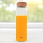 CRYSTO GLASS BOTTLE WITH WOODEN LID