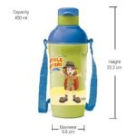 MILTON Kool Active 400 Plastic Insulated Water Bottle with Straw for Kids, 430 ml, Green, School Bottle, Picnic Bottle, Sipper Bottle, Leak Proof, BPA Free | Food Grade | Easy to Carry (Pack of 1) - Image 3