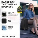 Aristocrat Nova 15L Laptop Backpack for Men & Women with Bottle Pocket | Padded Shoulder Straps, Multi Compartments | Travel & College Bag | Dark Black - Image 4