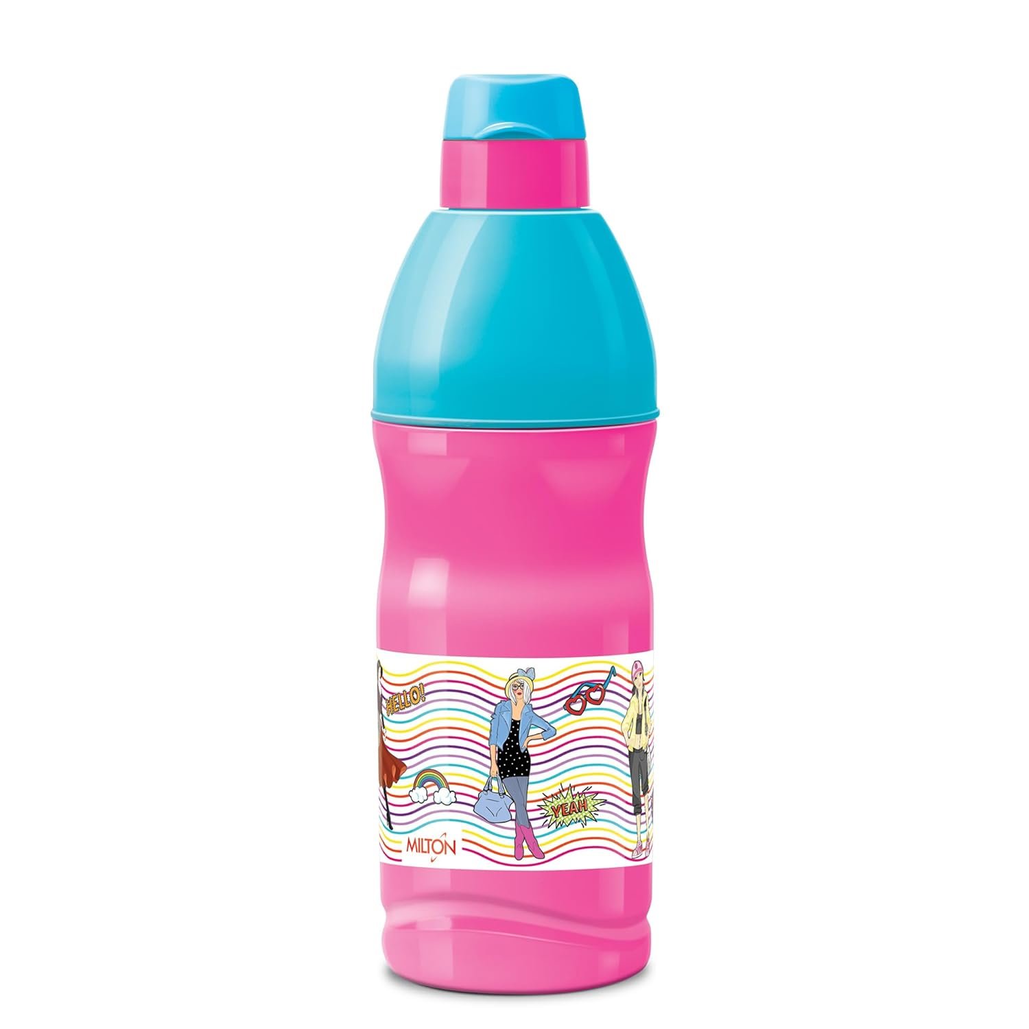 bud1 Milton Kool Buddy 600 Insulated Water Bottle with Straw for Kids, 500 ml, Pink | School | Picnic | Sipper | Leak Proof | BPA Free | Food Grade | Easy to Carry - Image 1