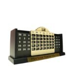Personalized Classic Matte Black Pencil Pen Holder Stand with Clock,Calendar & Mobile Stand For Office & Corporate Gifts Desk Organizer