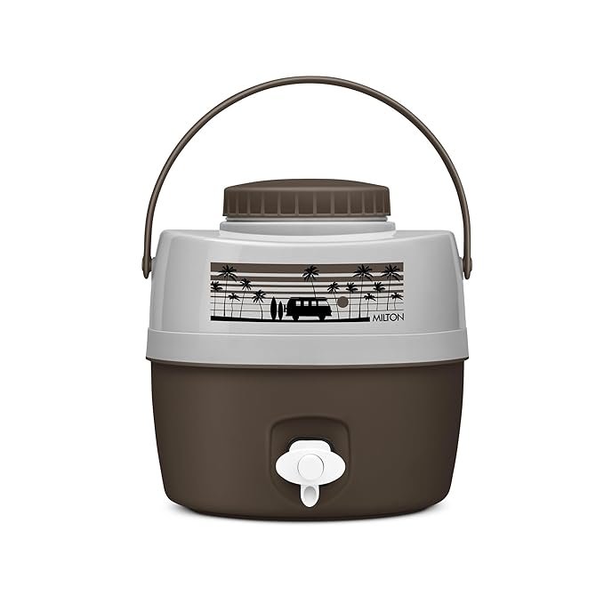 car1 Milton Kool Caravan 5 Water Jug PU Insulated, 4.8 litres, BPA Free, Leak Proof & Portable Jug, Sturdy Handles, Ideal for Travel, Picnic, Offices, Shops, Dark Brown - Image 1