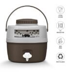 Milton Kool Caravan 5 Water Jug PU Insulated, 4.8 litres, BPA Free, Leak Proof & Portable Jug, Sturdy Handles, Ideal for Travel, Picnic, Offices, Shops, Dark Brown - Image 2