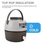 Milton Kool Caravan 5 Water Jug PU Insulated, 4.8 litres, BPA Free, Leak Proof & Portable Jug, Sturdy Handles, Ideal for Travel, Picnic, Offices, Shops, Dark Brown - Image 4