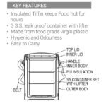 MILTON Econa Deluxe 3 Stainless Steel Containers with Steam Vent 260 ml Each, PU Insulated, Hot & Cold Leak-Proof Lunch Box for Office, College, Picnic, Blue - Image 4