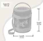 MILTON Econa Deluxe 3 Stainless Steel Containers with Steam Vent 260 ml Each, PU Insulated, Hot & Cold Leak-Proof Lunch Box for Office, College, Picnic, Blue - Image 5