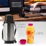 Milton Eiffel 1000 Vacuum Insulated Thermos Flask with Strap to Carry, 910 ml, Long Hours Hot & Cold Water Bottle for Office, Hiking, Trekking, Travel, Black - Image 3