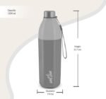 Milton Water Bottle Kool Hexone 1200 PU Insulated, 1.12 Litre, Leak Proof, BPA Free, Ideal for Home, Office, Gym, Travelling, Black - Image 2