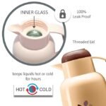 Milton Nancy 1000 Vacuum Insulated Inner Glass Hot or Cold Flask, 1 Litre, Cinnamon | Easy to Carry | BPA Free | Easy Grip | Food Grade | Odour Proof | Leak Proof - Image 4