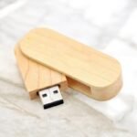 Swivel Premium Wooden Pen Drive 4GB USB 2.0 | Eco-Friendly Wood Flash Drive | Up to 10MB/s Speed | Grade A Chip | Corporate Gifting USB | Fancy Designer Pendrive 4GB