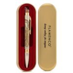 Flamenco Divine Rudraksha Series Ballpoint Pen, Metal Body with Tirupati Balaji Etched Design, Rudraksha Studded, Twist Mechanism, 0.6 mm Tip - Image 4