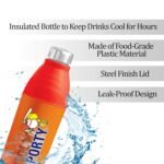 MILTON Kool N Sporty 1200 Plastic Insulated Kids Water Bottle 1150 ml Blue, PU Insulated, School | Picnic | Leak Proof | BPA Free | Food Grade | Easy to Carry - Image 3
