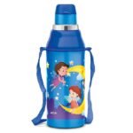 MILTON Kool Steelight 400 Kids Plastic Insulated Water Bottle with Straw, 380 ml, Sipper Bottle, Leak Proof, BPA Free, Food Grade, School & Picnic Bottle, Pearl Blue - Image 4