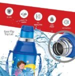 MILTON Kool Steelight 400 Kids Plastic Insulated Water Bottle with Straw, 380 ml, Sipper Bottle, Leak Proof, BPA Free, Food Grade, School & Picnic Bottle, Pearl Blue - Image 3