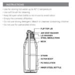 MILTON Kool Steelight 400 Kids Plastic Insulated Water Bottle with Straw, 380 ml, Sipper Bottle, Leak Proof, BPA Free, Food Grade, School & Picnic Bottle, Pearl Blue - Image 2