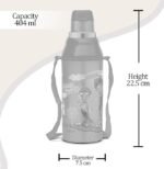 MILTON Kool Steelight 400 Kids Plastic Insulated Water Bottle with Straw, 380 ml, Sipper Bottle, Leak Proof, BPA Free, Food Grade, School & Picnic Bottle, Pearl Blue - Image 5